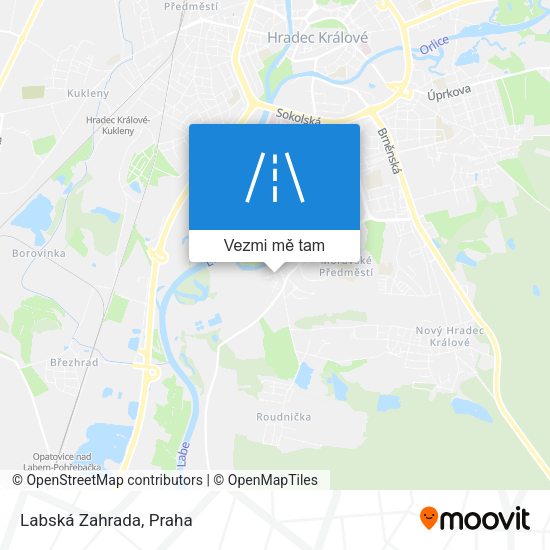 Labská Zahrada mapa