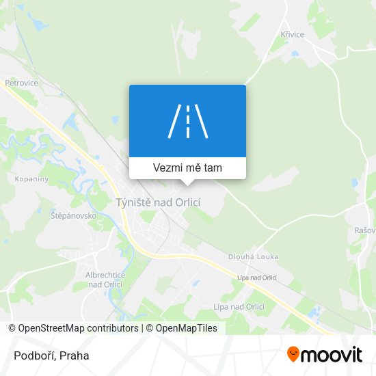 Podboří mapa