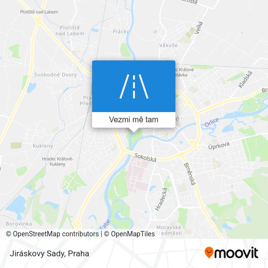 Jiráskovy Sady mapa