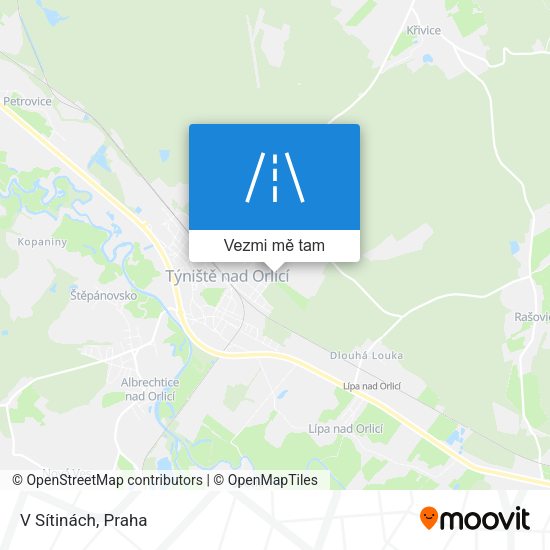 V Sítinách mapa