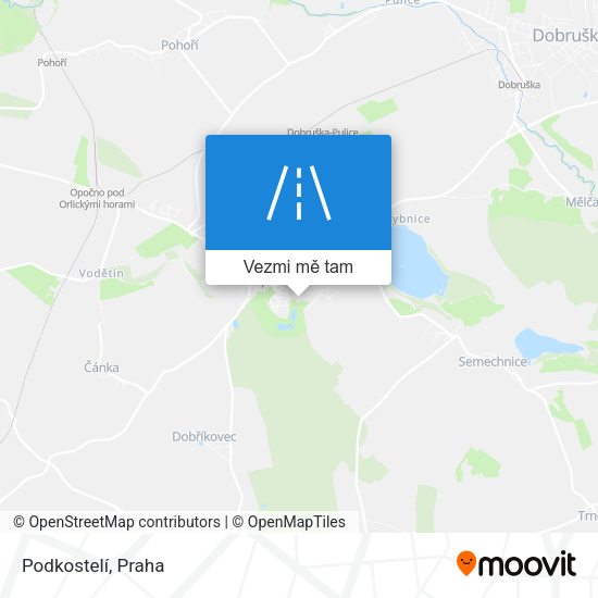 Podkostelí mapa