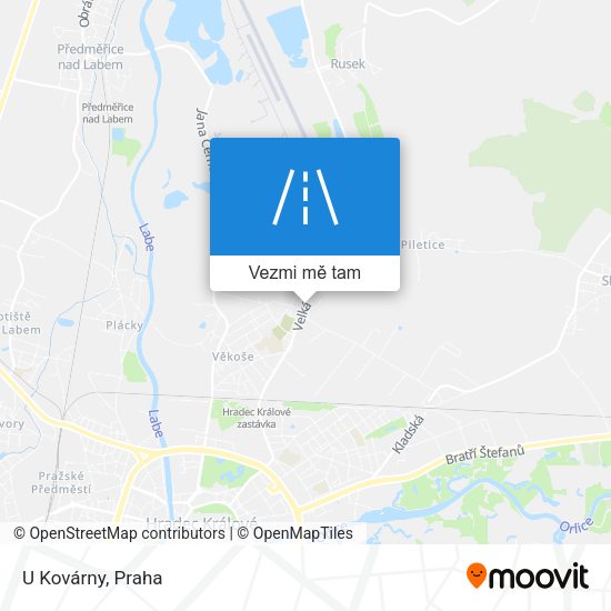 U Kovárny mapa
