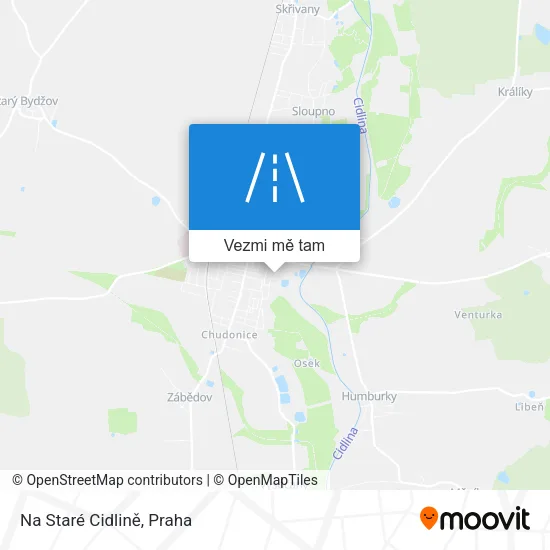 Na Staré Cidlině mapa