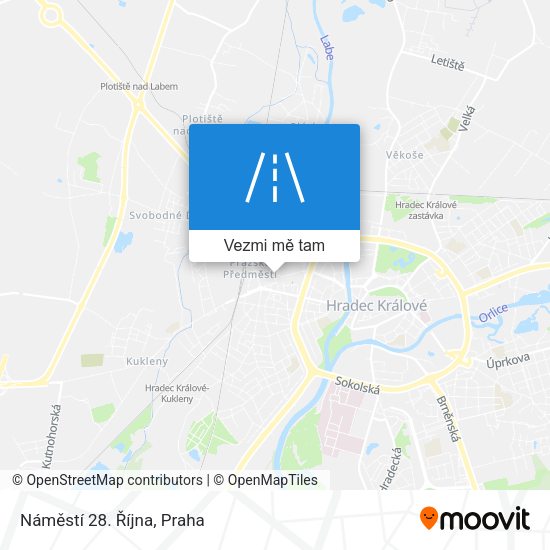 Náměstí 28. Října mapa