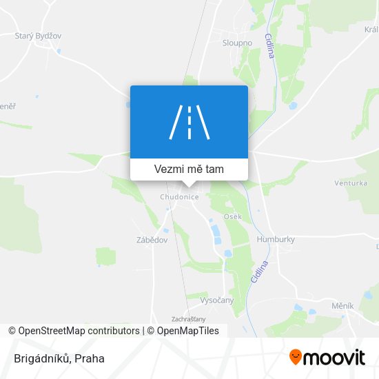 Brigádníků mapa