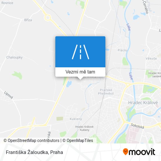 Františka Žaloudka mapa