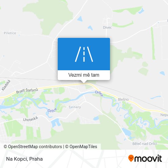 Na Kopci mapa