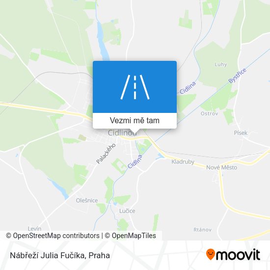 Nábřeží Julia Fučíka mapa