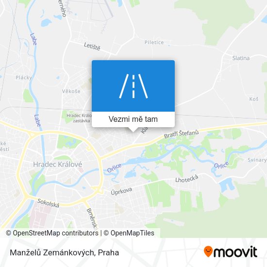 Manželů Zemánkových mapa