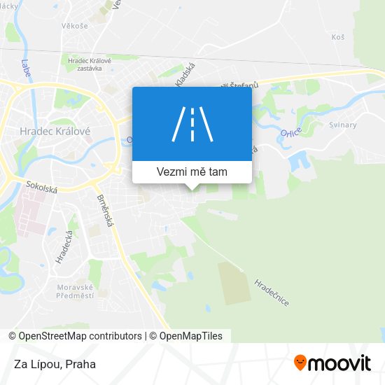 Za Lípou mapa