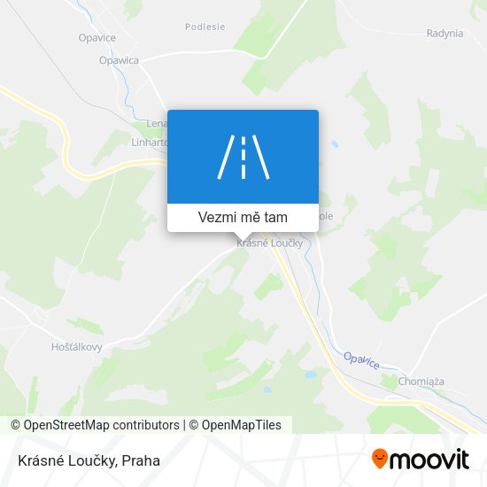 Krásné Loučky mapa