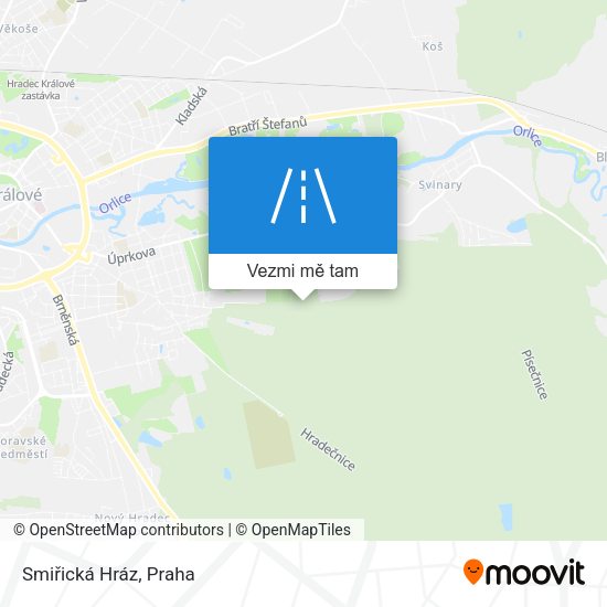 Smiřická Hráz mapa