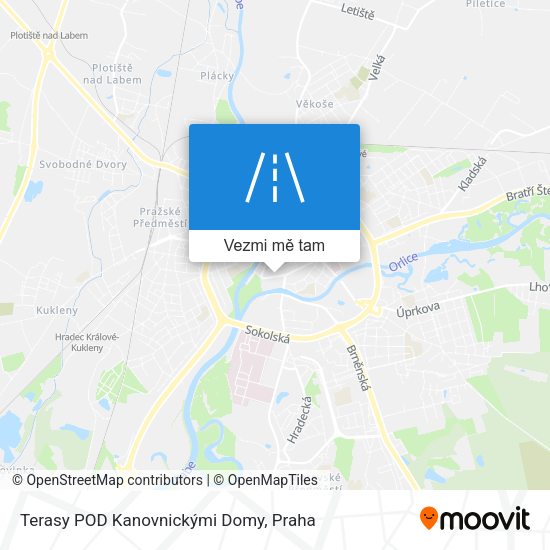 Terasy POD Kanovnickými Domy mapa
