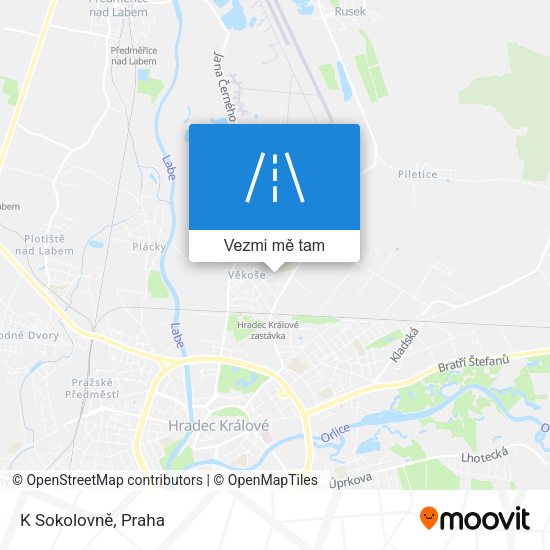K Sokolovně mapa