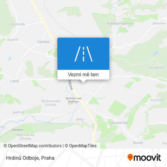 Hrdinů Odboje mapa