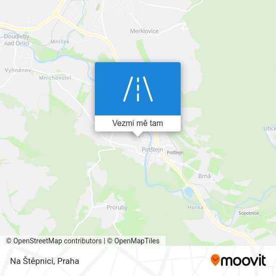 Na Štěpnici mapa