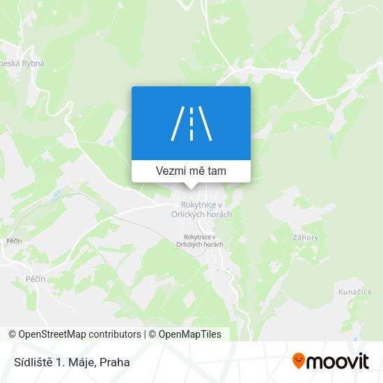 Sídliště 1. Máje mapa