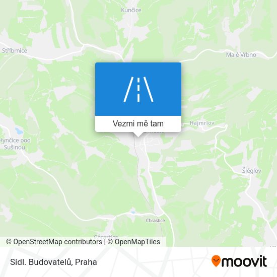 Sídl. Budovatelů mapa