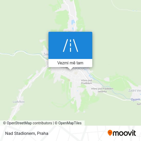Nad Stadionem mapa