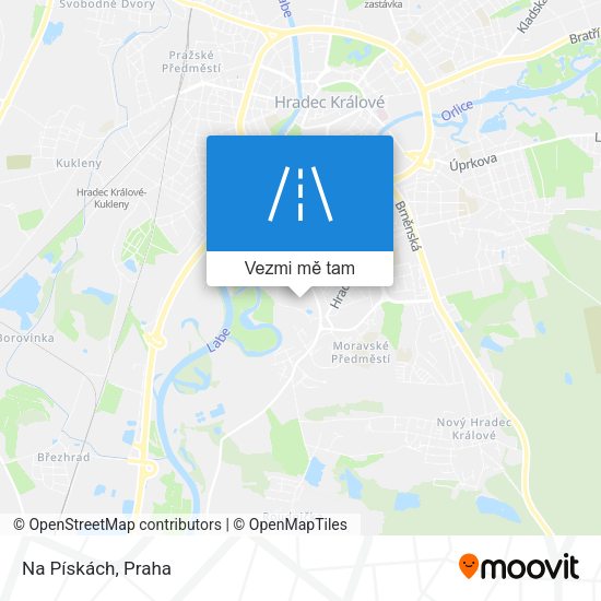 Na Pískách mapa