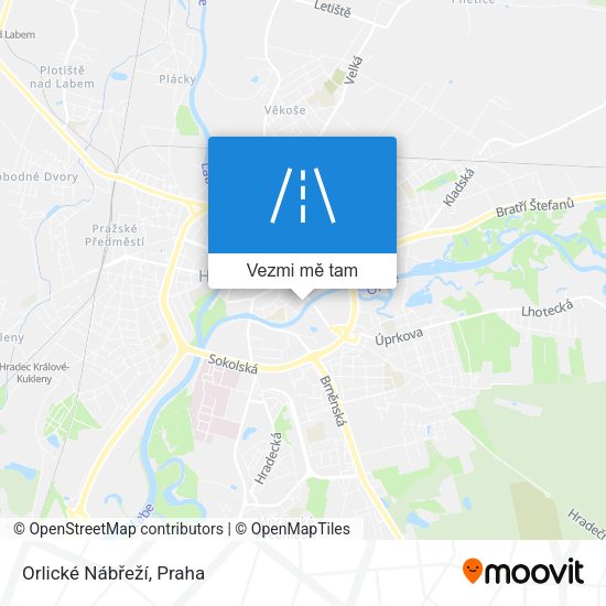 Orlické Nábřeží mapa