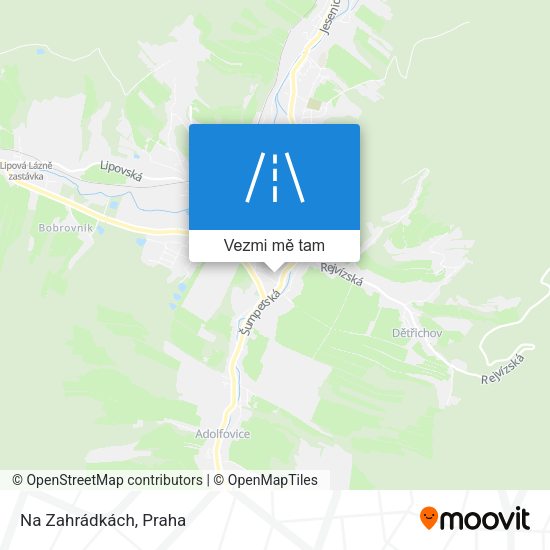 Na Zahrádkách mapa