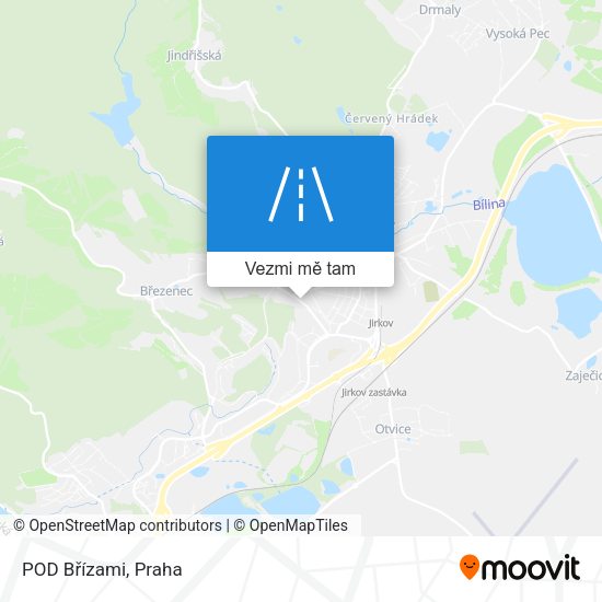 POD Břízami mapa