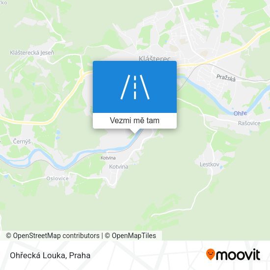 Ohřecká Louka mapa