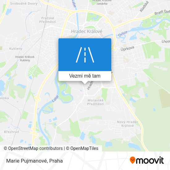 Marie Pujmanové mapa