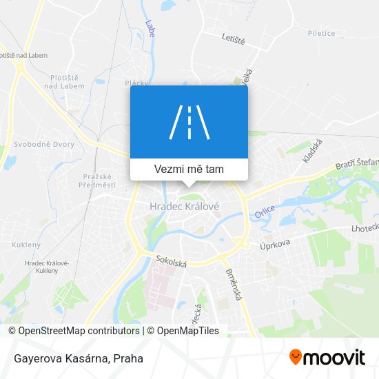 Gayerova Kasárna mapa