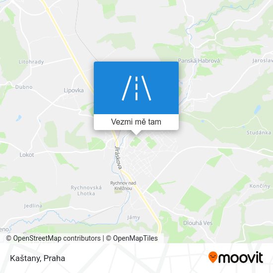 Kaštany mapa