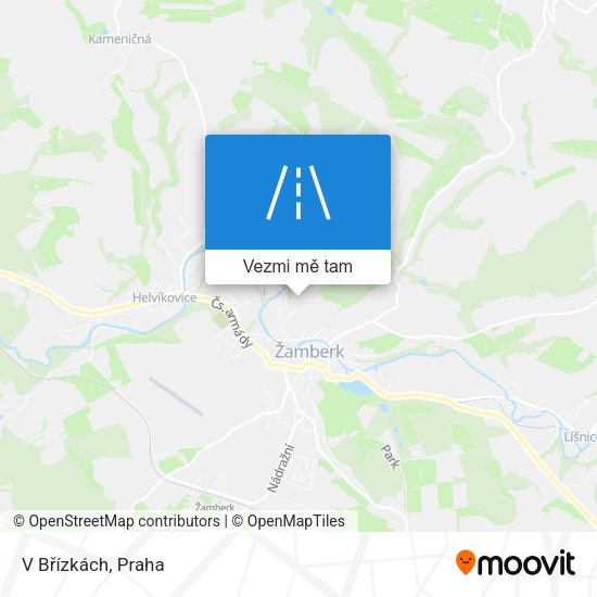 V Břízkách mapa