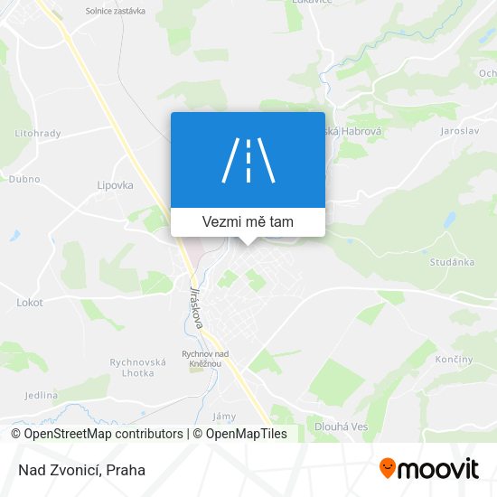 Nad Zvonicí mapa