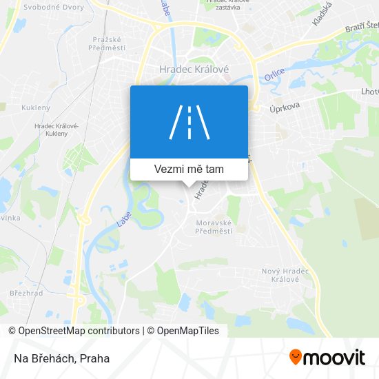 Na Břehách mapa
