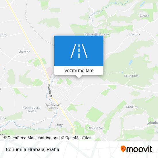 Bohumila Hrabala mapa