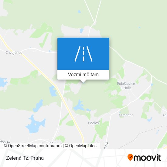 Zelená Tz mapa
