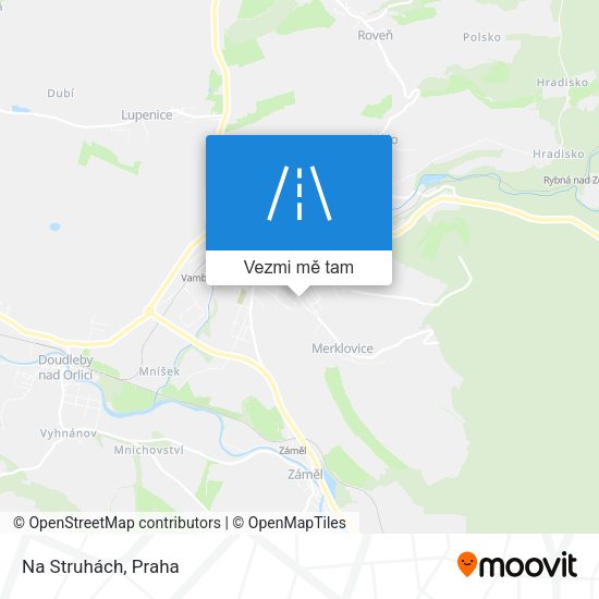 Na Struhách mapa