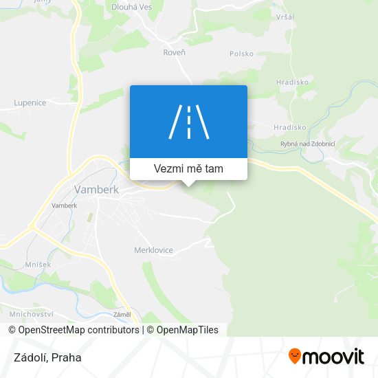 Zádolí mapa