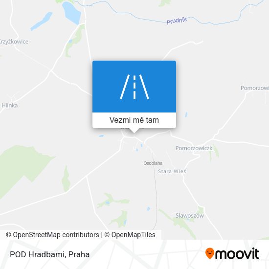 POD Hradbami mapa
