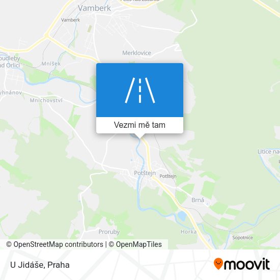 U Jidáše mapa