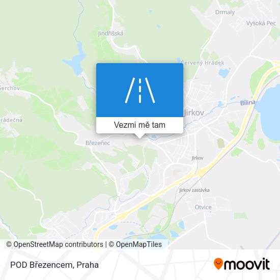 POD Březencem mapa