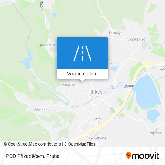 POD Přivaděčem mapa