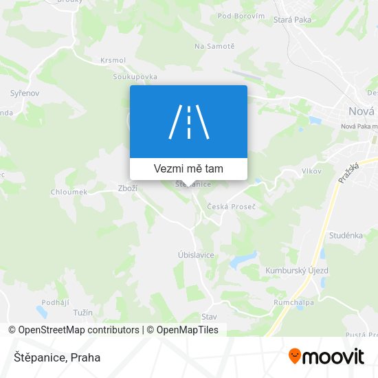 Štěpanice mapa