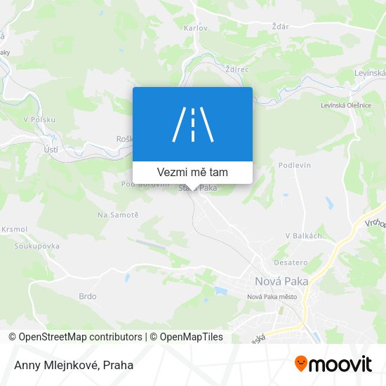 Anny Mlejnkové mapa