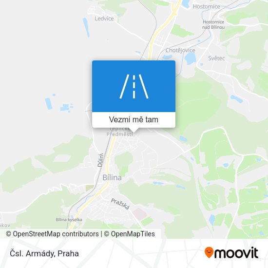 Čsl. Armády mapa