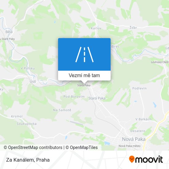 Za Kanálem mapa