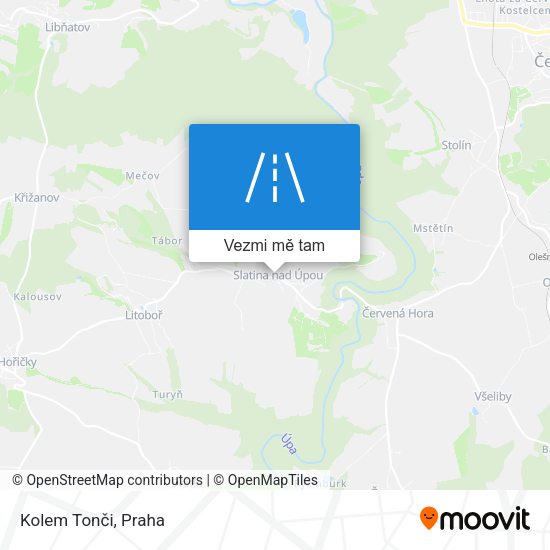 Kolem Tonči mapa