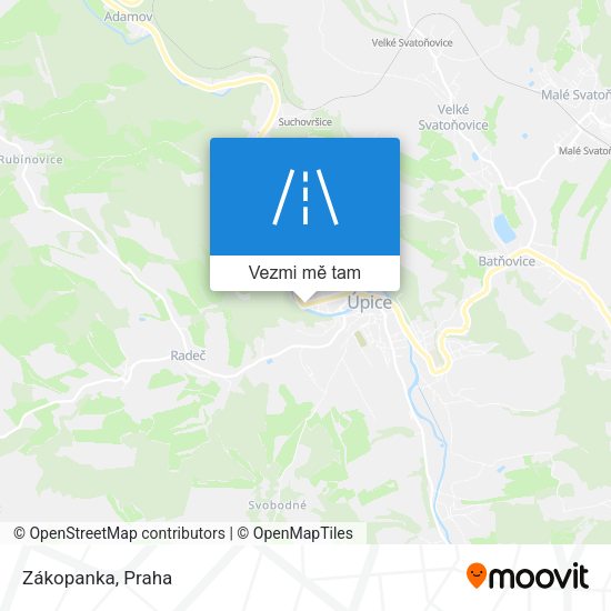 Zákopanka mapa