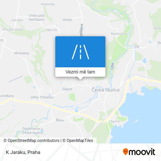 K Jaráku mapa