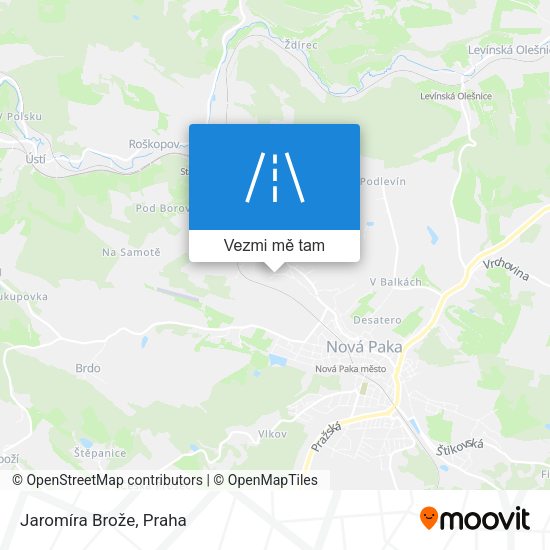 Jaromíra Brože mapa